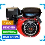 Двигун Зубр 170F-1 (бензин, 7.0 к.с., вал 19 мм, шпонка) купити в Україні