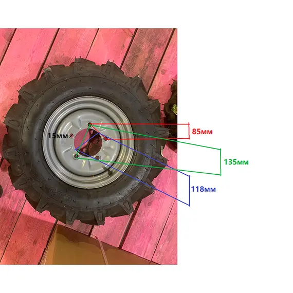 Колесо в сборе 6.00-12 (под 5 болтов) TTG, изображение 2 купити в Україні