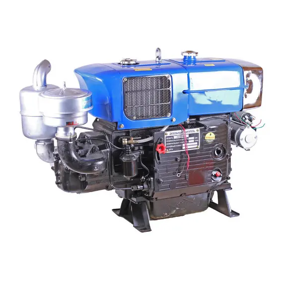 Двигатель Zubr ZH1125N дизельный 30 л.с. вал - маховик со шкивом, изображение 3 купити в Україні