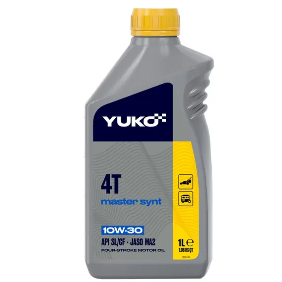 Олива моторна YUKO Master Synt 4T 10W-30 1 л купити в Україні