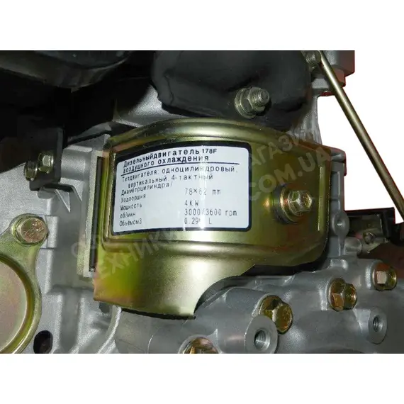 Двигун Зубр 178F (дизель, 6.0 к.с., вал 25 мм., шліц), зображення 4 купити в Україні